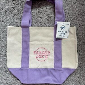 Trader Joe’s Purple Mini Canvas Tote Bag